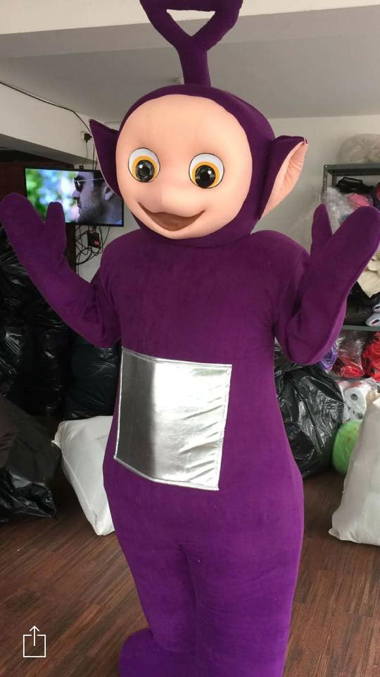 Tinky winky Event Mascots Costume Hire Tinky winky Event Mascots Costume Hire