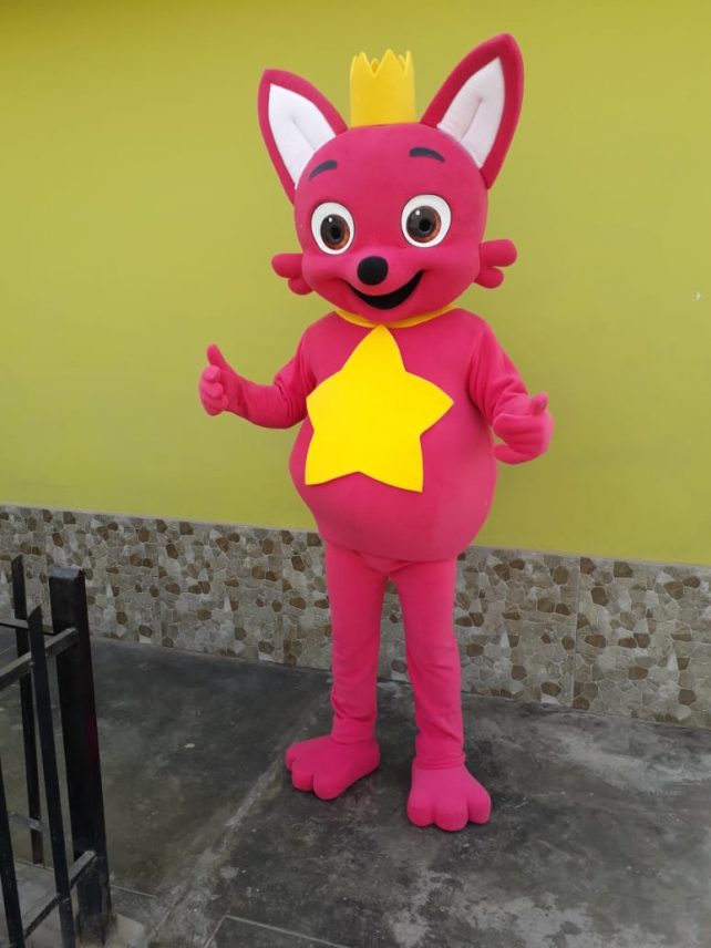 Pink Fong Mascot 642x856
