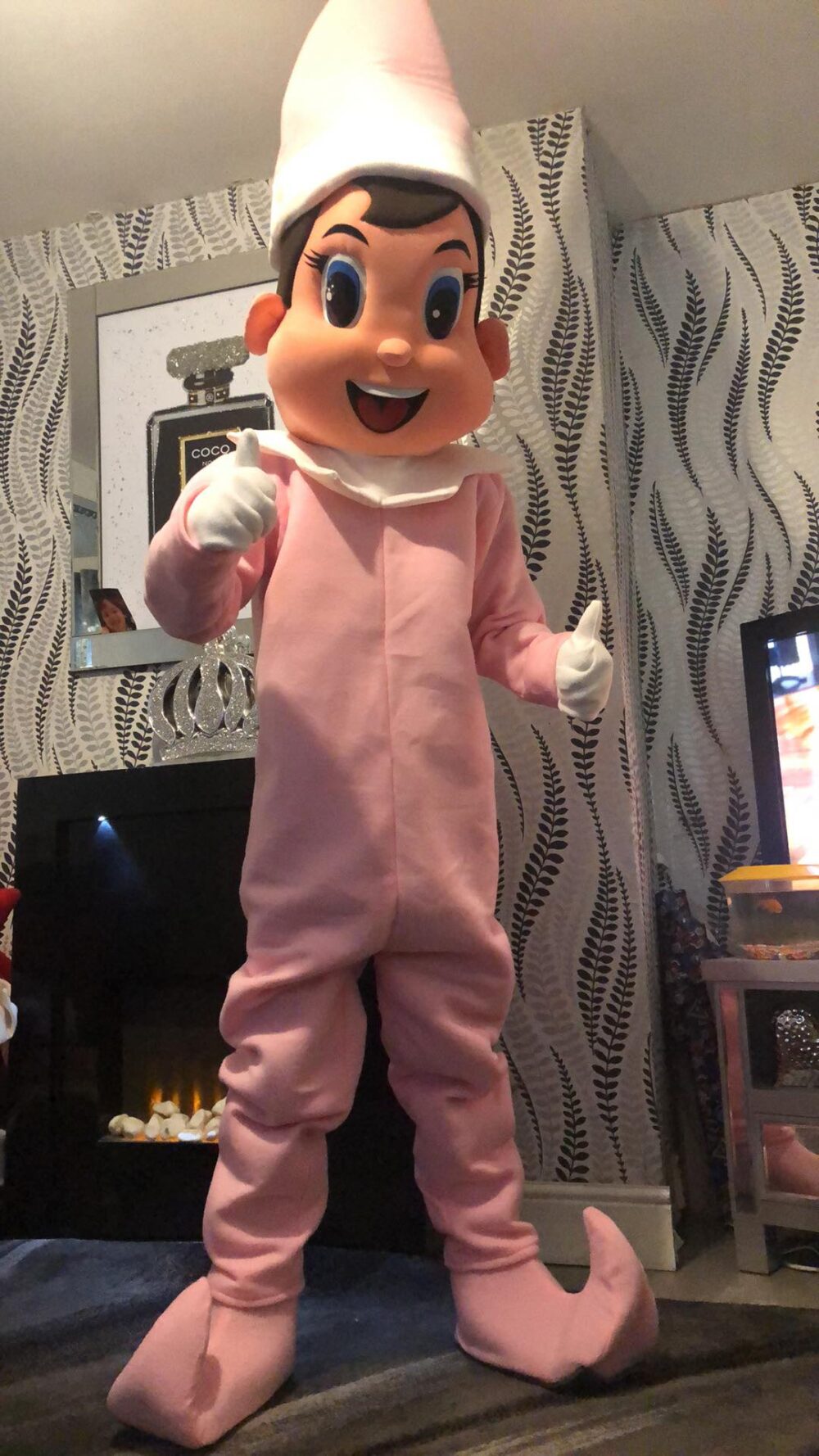 Elf On The Shelf (Pink) Event Mascots Costume Hire